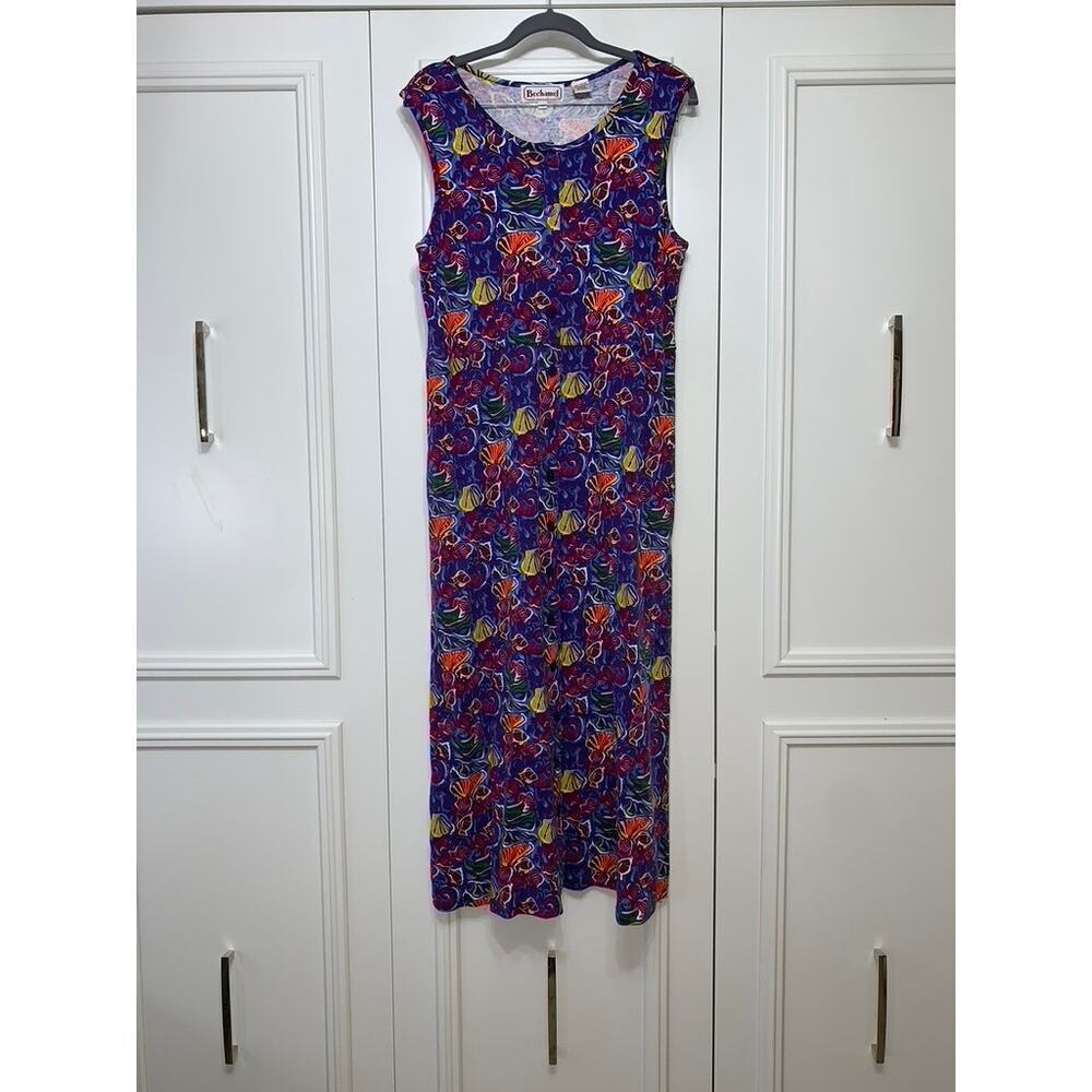 Bechamel Women's Sleeveless Maxi Dress Medium Bold Floral Print‎ Multicolor